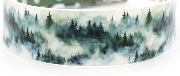 BioThane Halsband mit Foggy Mountains Motiv